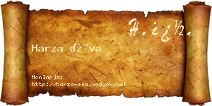 Harza Éva névjegykártya